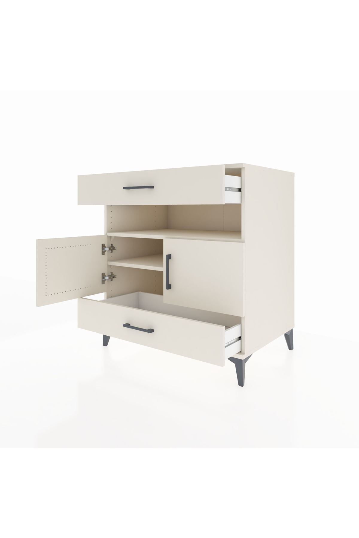 Kronos Şifonyer 2 Raflı 2 Çekmeceli 2 Kapaklı 88x59x96 - S70M047V1C