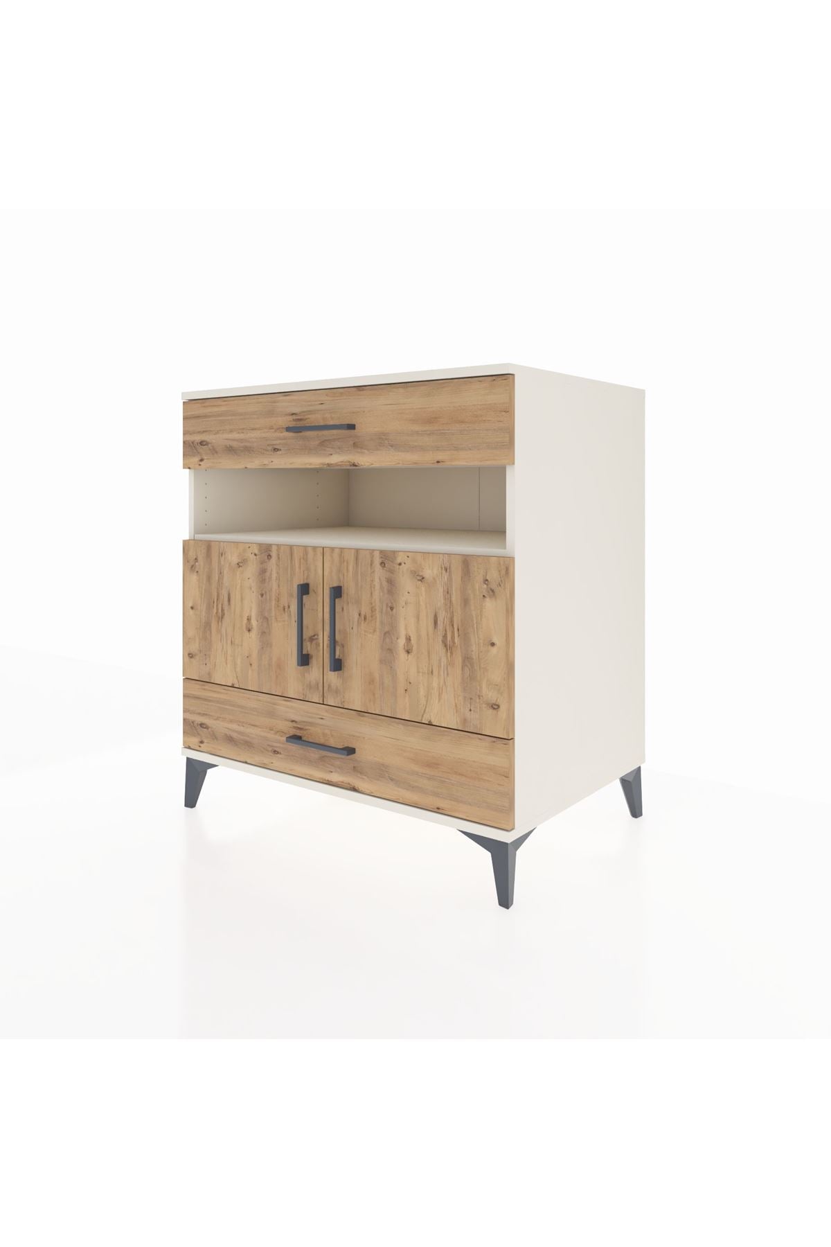 Kronos Şifonyer 2 Raflı 2 Çekmeceli 2 Kapaklı 88x59x96 - S70M047V3C