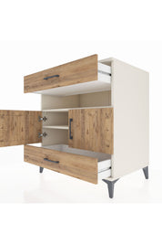 Kronos Şifonyer 2 Raflı 2 Çekmeceli 2 Kapaklı 88x59x96 - S70M047V3C