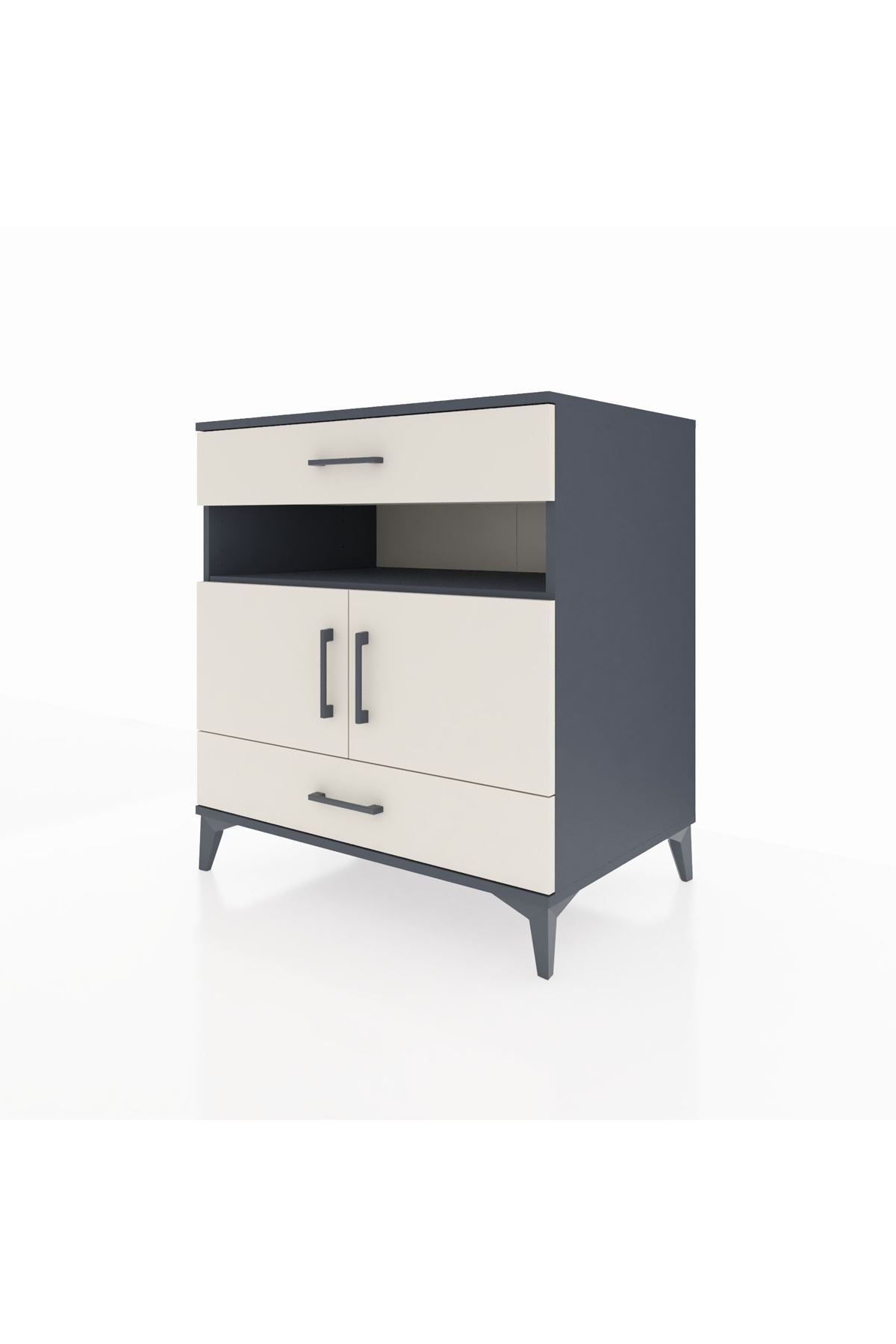 Kronos Şifonyer 2 Raflı 2 Çekmeceli 2 Kapaklı 88x59x96 - S70M047V4C