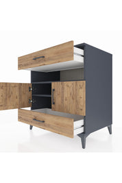 Kronos Şifonyer 2 Raflı 2 Çekmeceli 2 Kapaklı 88x59x96 - S70M047V6C