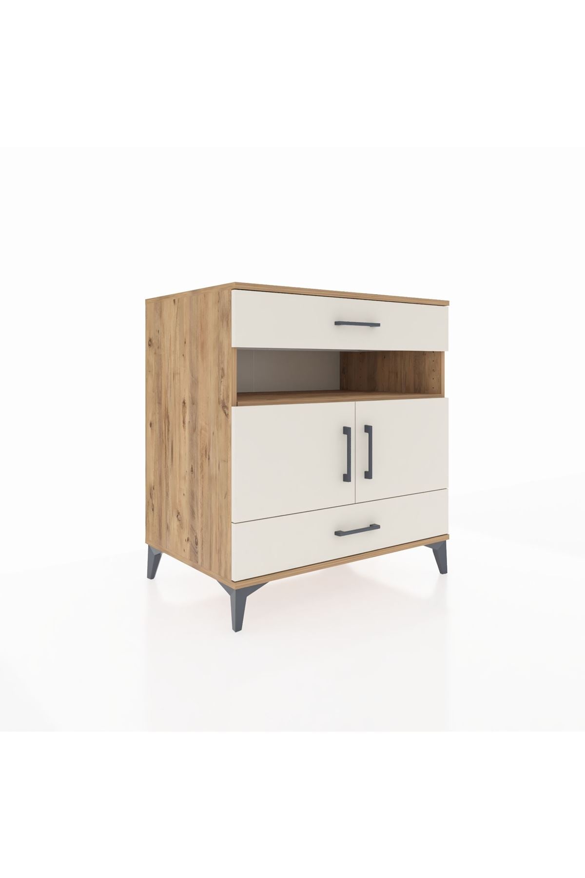 Kronos Şifonyer 2 Raflı 2 Çekmeceli 2 Kapaklı 88x59x96 - S70M047V7C