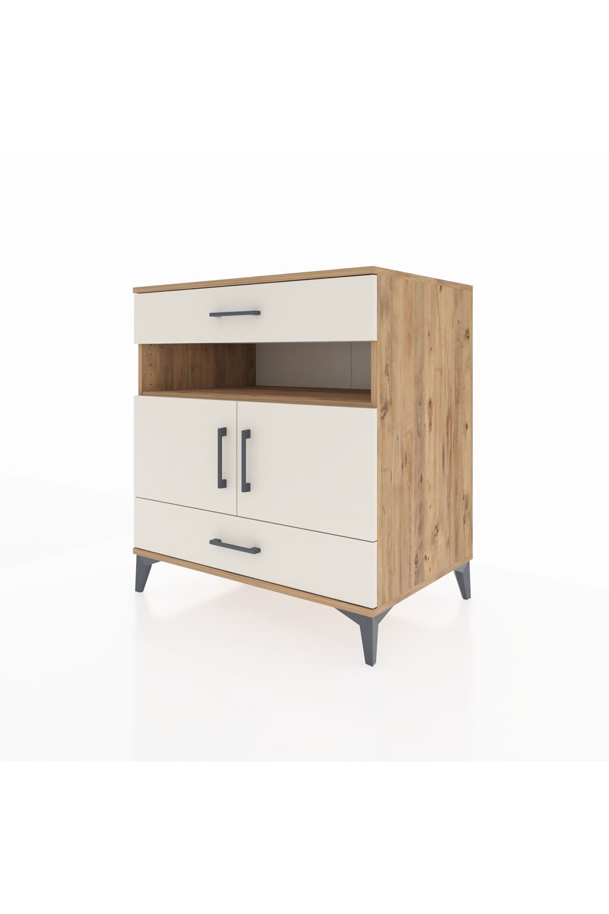 Kronos Şifonyer 2 Raflı 2 Çekmeceli 2 Kapaklı 88x59x96 - S70M047V7C