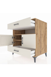 Kronos Şifonyer 2 Raflı 2 Çekmeceli 2 Kapaklı 88x59x96 - S70M047V7C