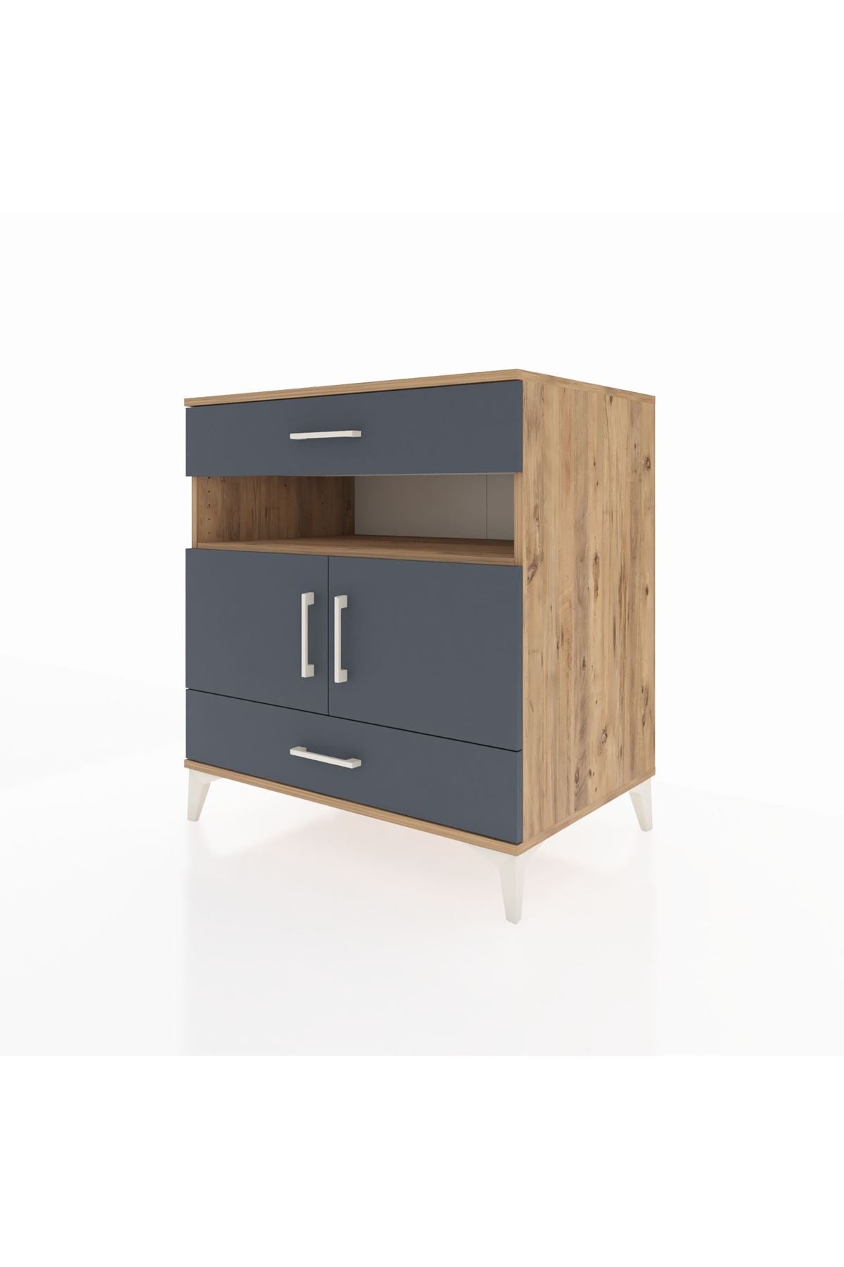 Kronos Şifonyer 2 Raflı 2 Çekmeceli 2 Kapaklı 88x59x96 - S70M047V8C