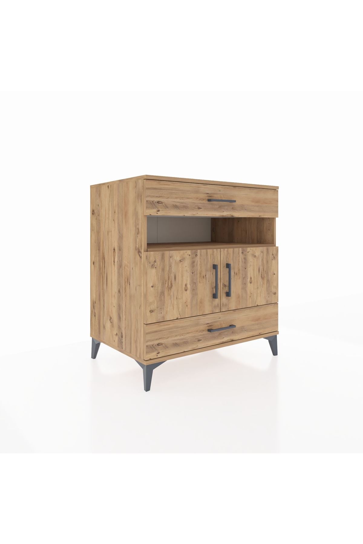 Kronos Şifonyer 2 Raflı 2 Çekmeceli 2 Kapaklı 88x59x96 - S70M047V9C