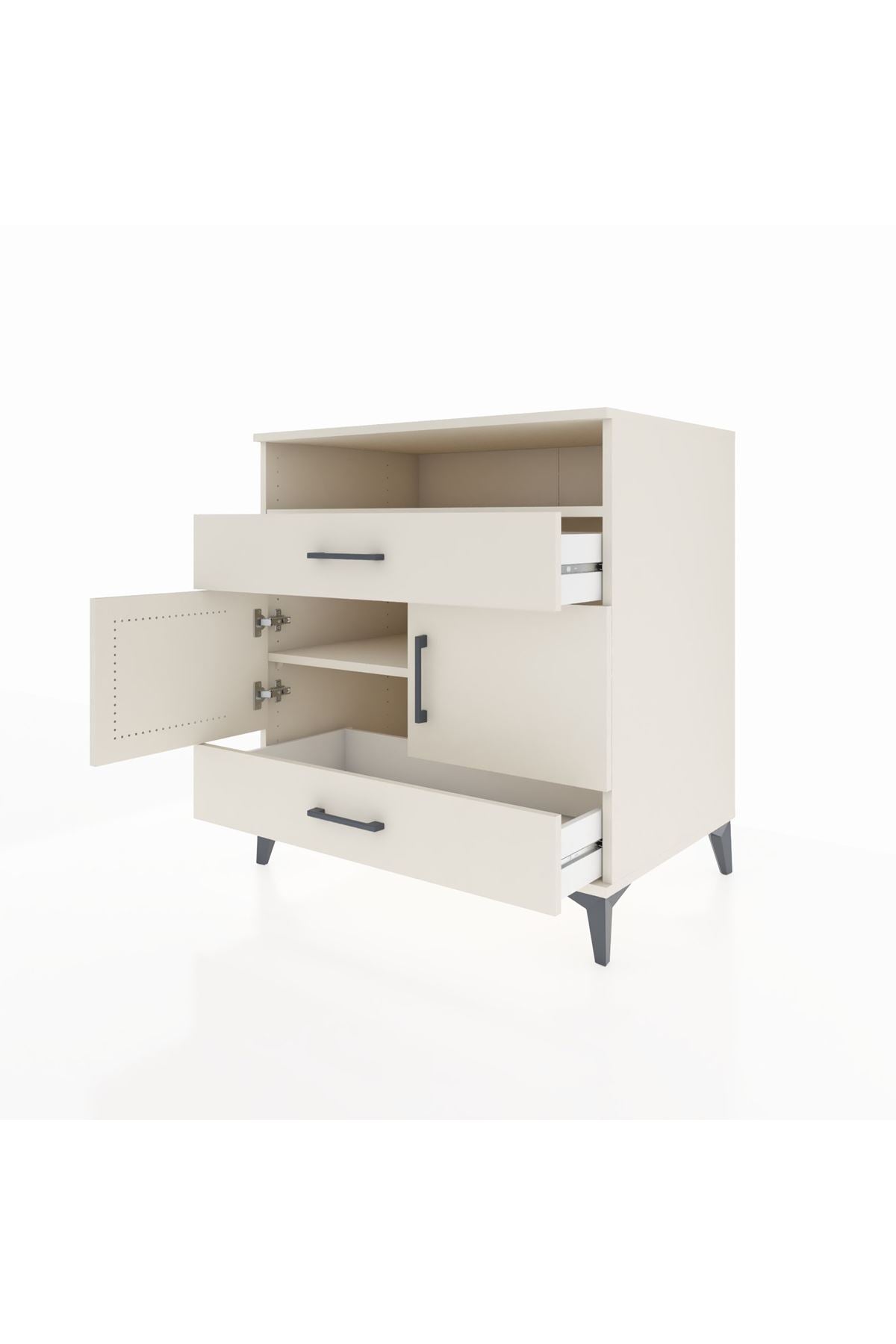 Kronos Şifonyer 2 Raflı 2 Çekmeceli 2 Kapaklı 88x59x96 - S70M048V1C