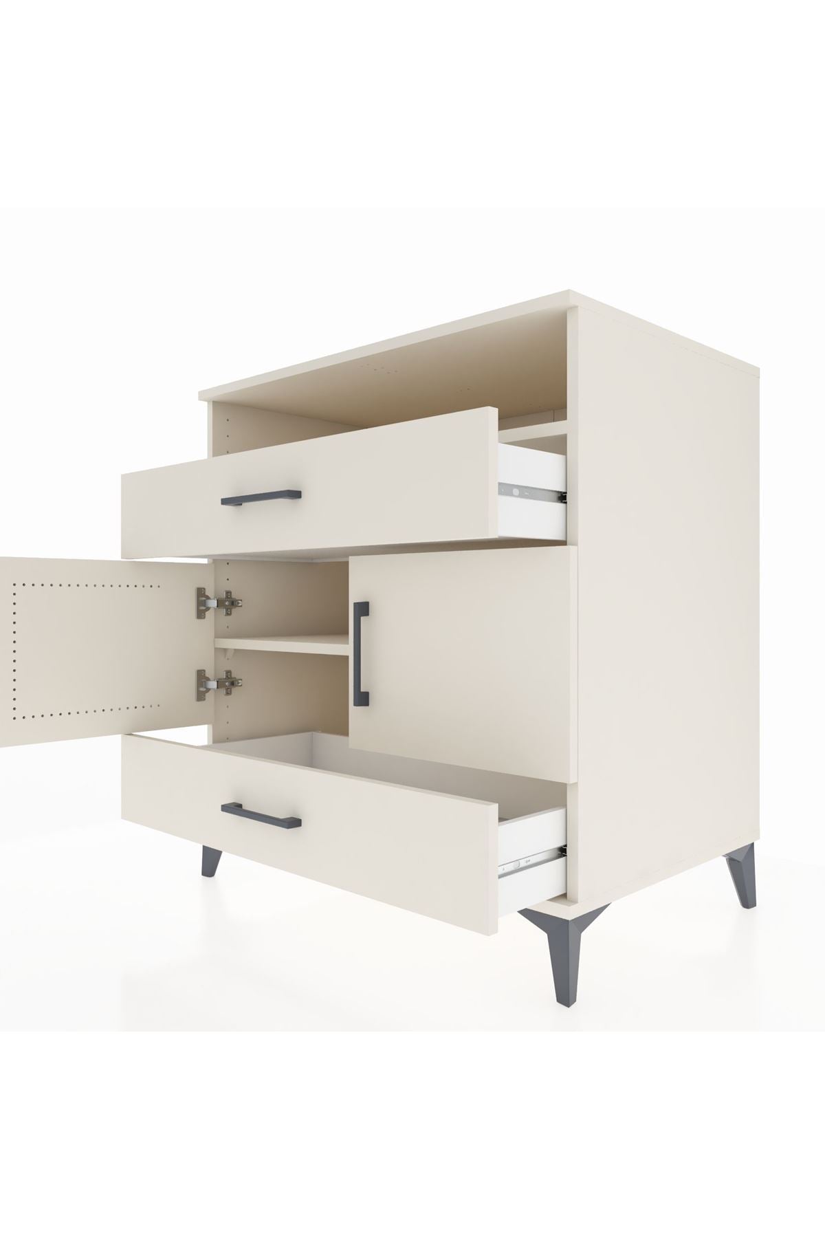 Kronos Şifonyer 2 Raflı 2 Çekmeceli 2 Kapaklı 88x59x96 - S70M048V1C