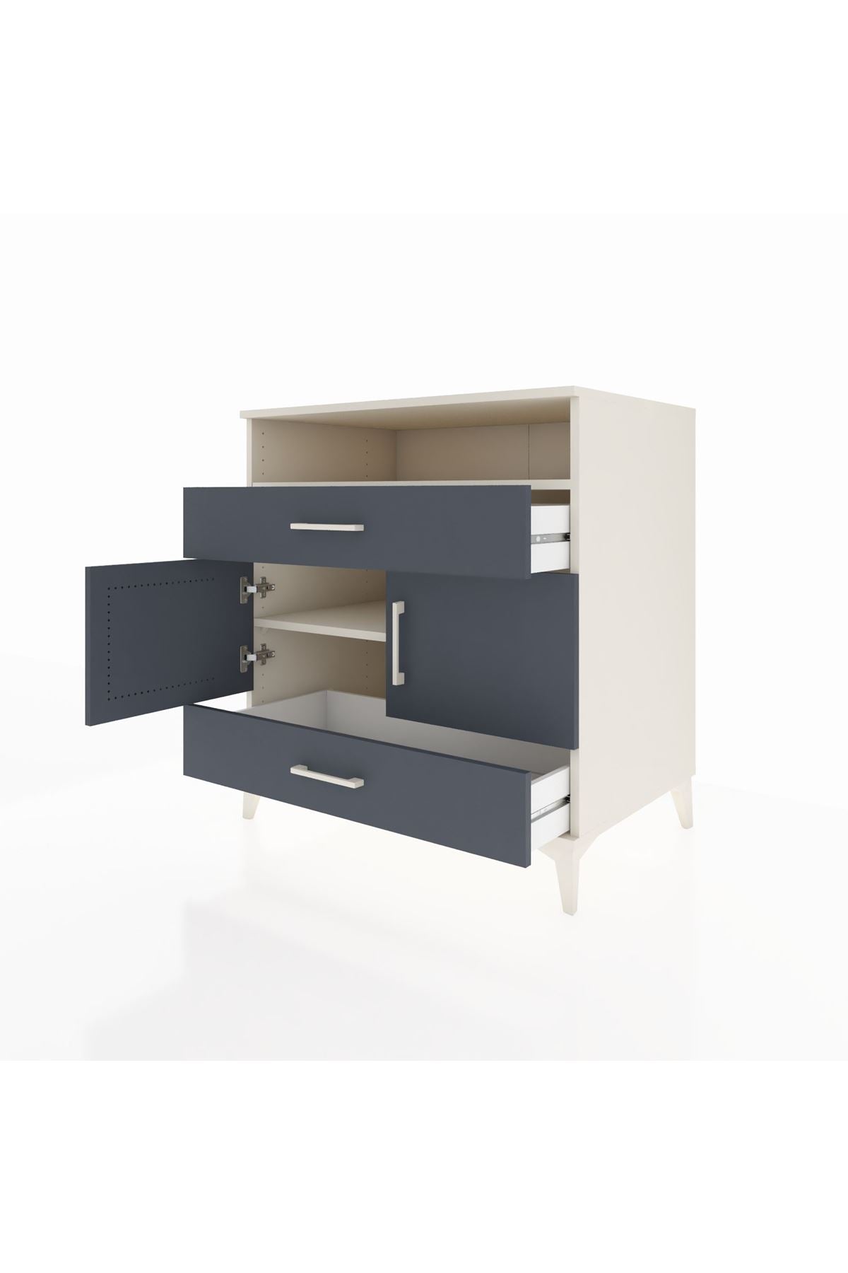 Kronos Şifonyer 2 Raflı 2 Çekmeceli 2 Kapaklı 88x59x96 - S70M048V2C