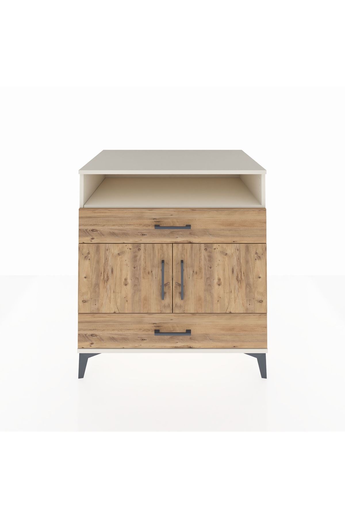 Kronos Şifonyer 2 Raflı 2 Çekmeceli 2 Kapaklı 88x59x96 - S70M048V3C