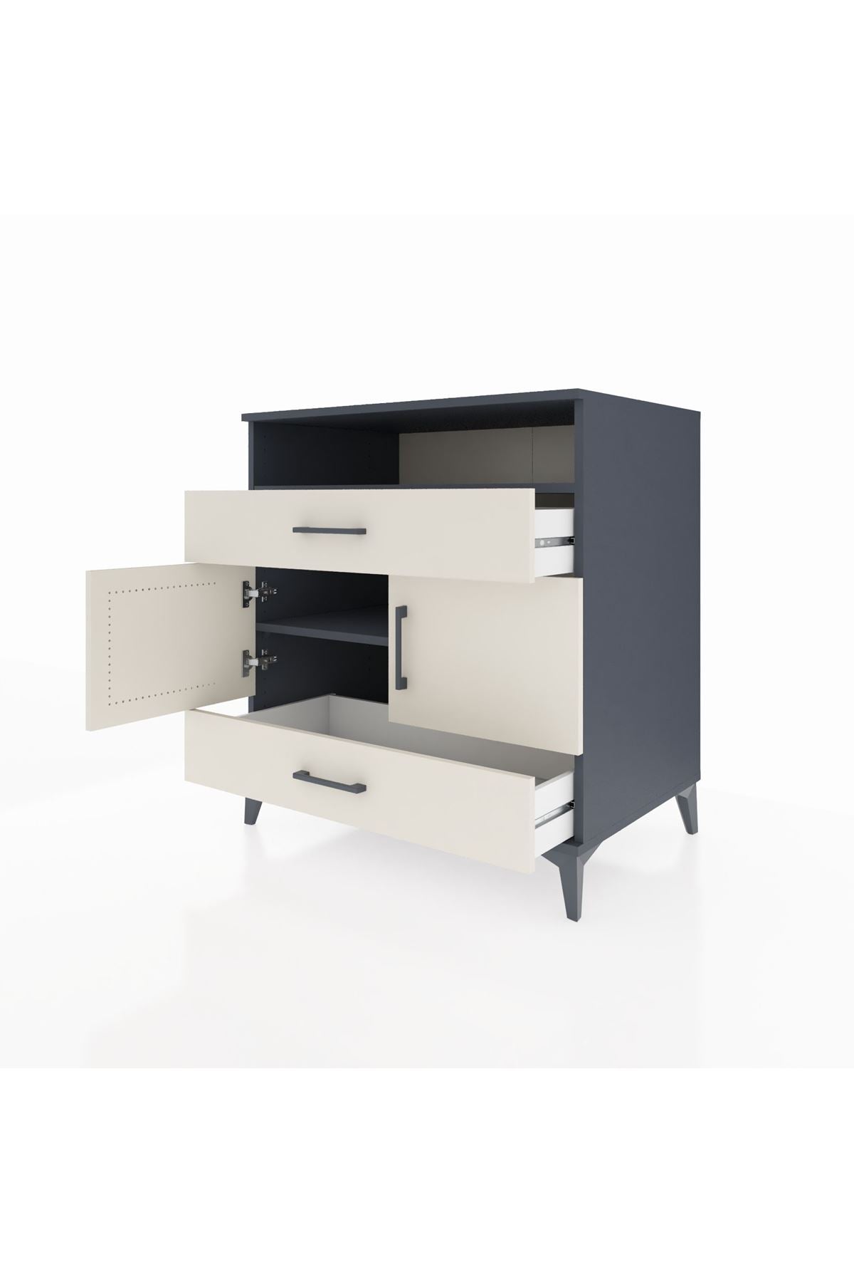 Kronos Şifonyer 2 Raflı 2 Çekmeceli 2 Kapaklı 88x59x96 - S70M048V4C