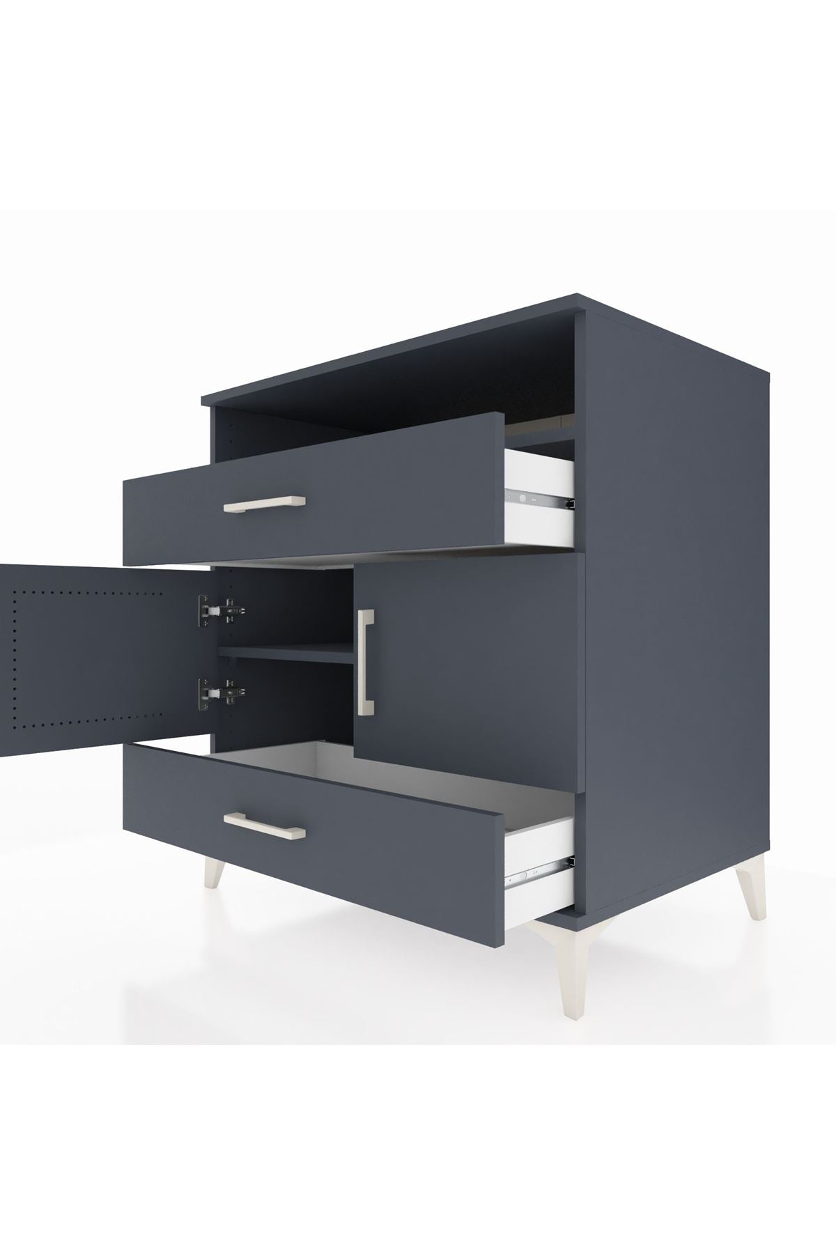 Kronos Şifonyer 2 Raflı 2 Çekmeceli 2 Kapaklı 88x59x96 - S70M048V5C