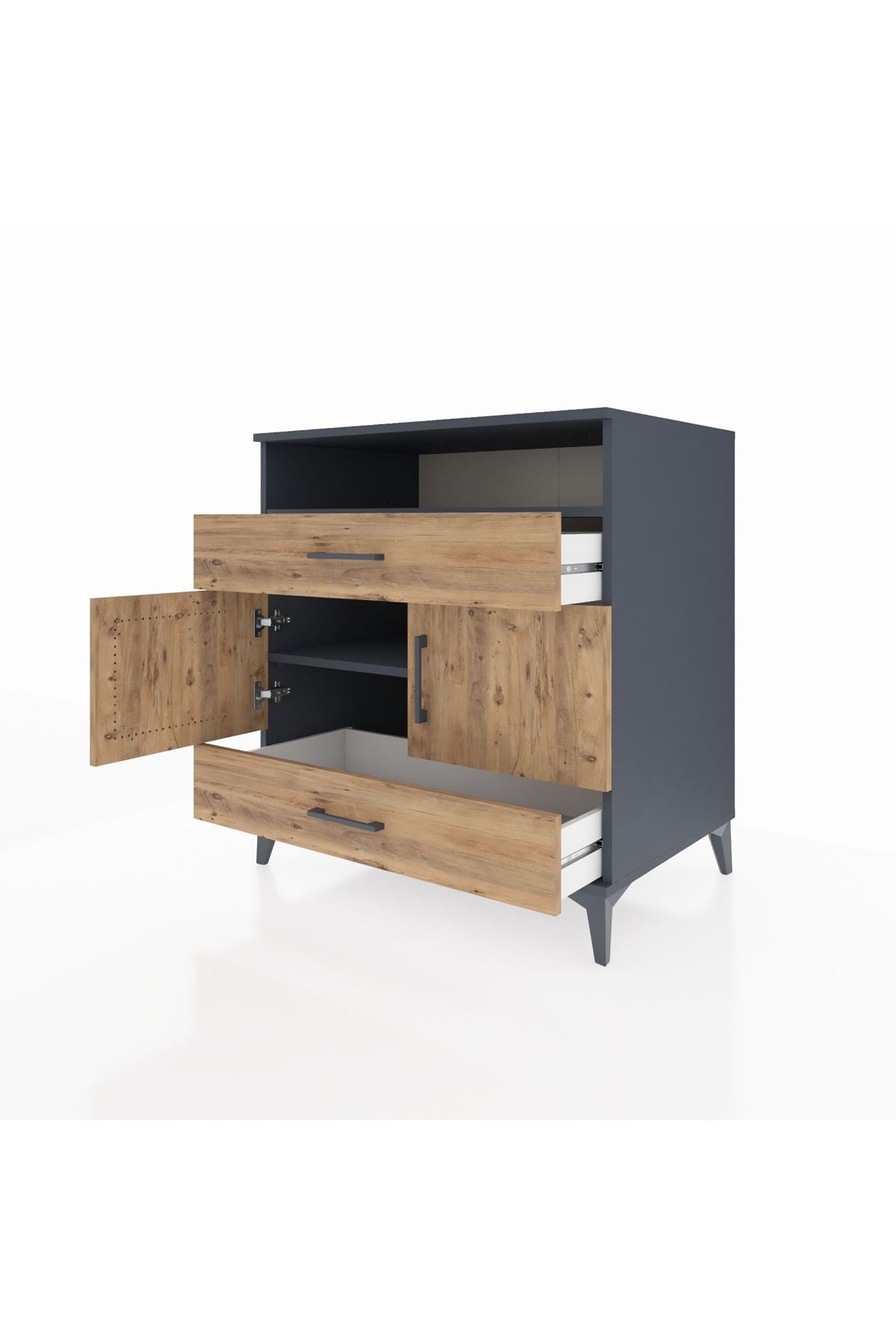 Kronos Şifonyer 2 Raflı 2 Çekmeceli 2 Kapaklı 88x59x96 - S70M048V6C