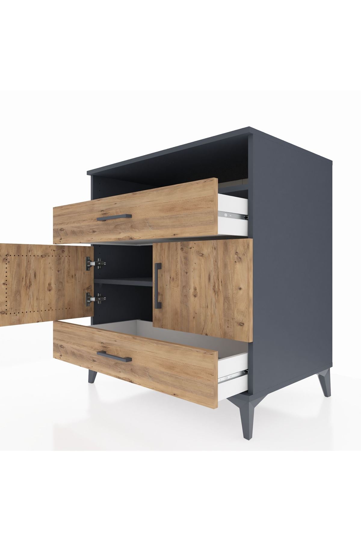 Kronos Şifonyer 2 Raflı 2 Çekmeceli 2 Kapaklı 88x59x96 - S70M048V6C