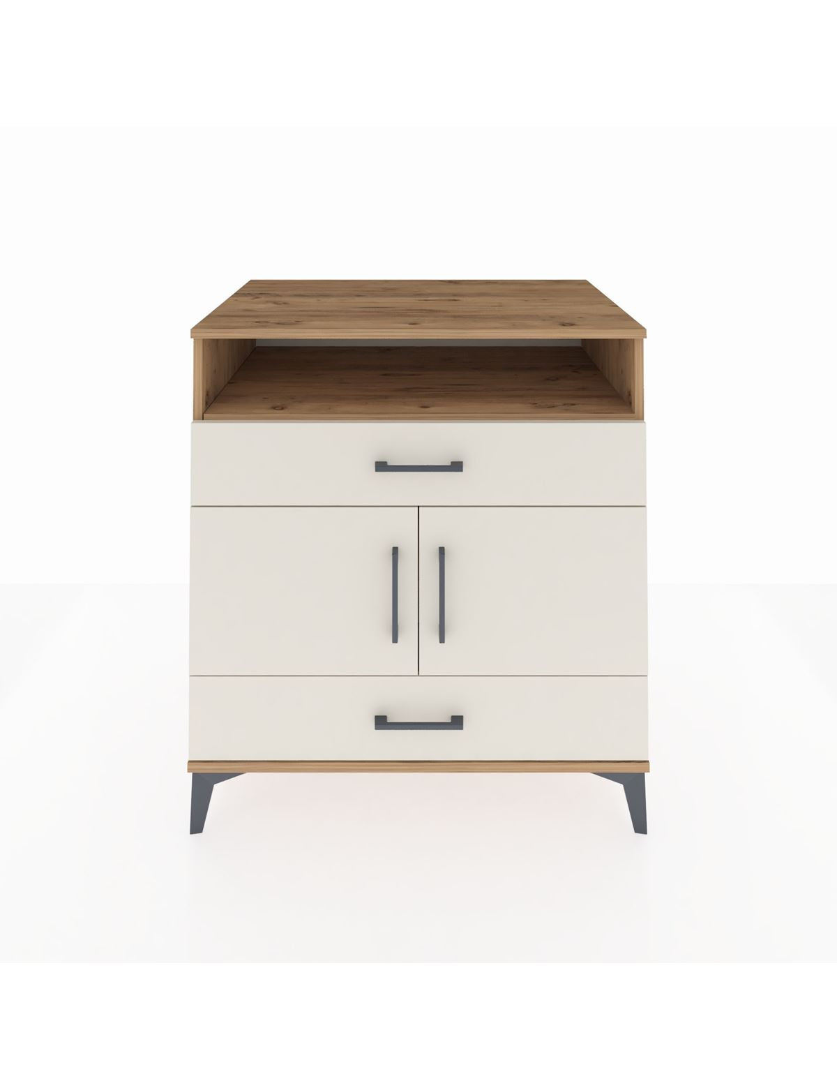 Kronos Şifonyer 2 Raflı 2 Çekmeceli 2 Kapaklı 88x59x96 - S70M048V7C