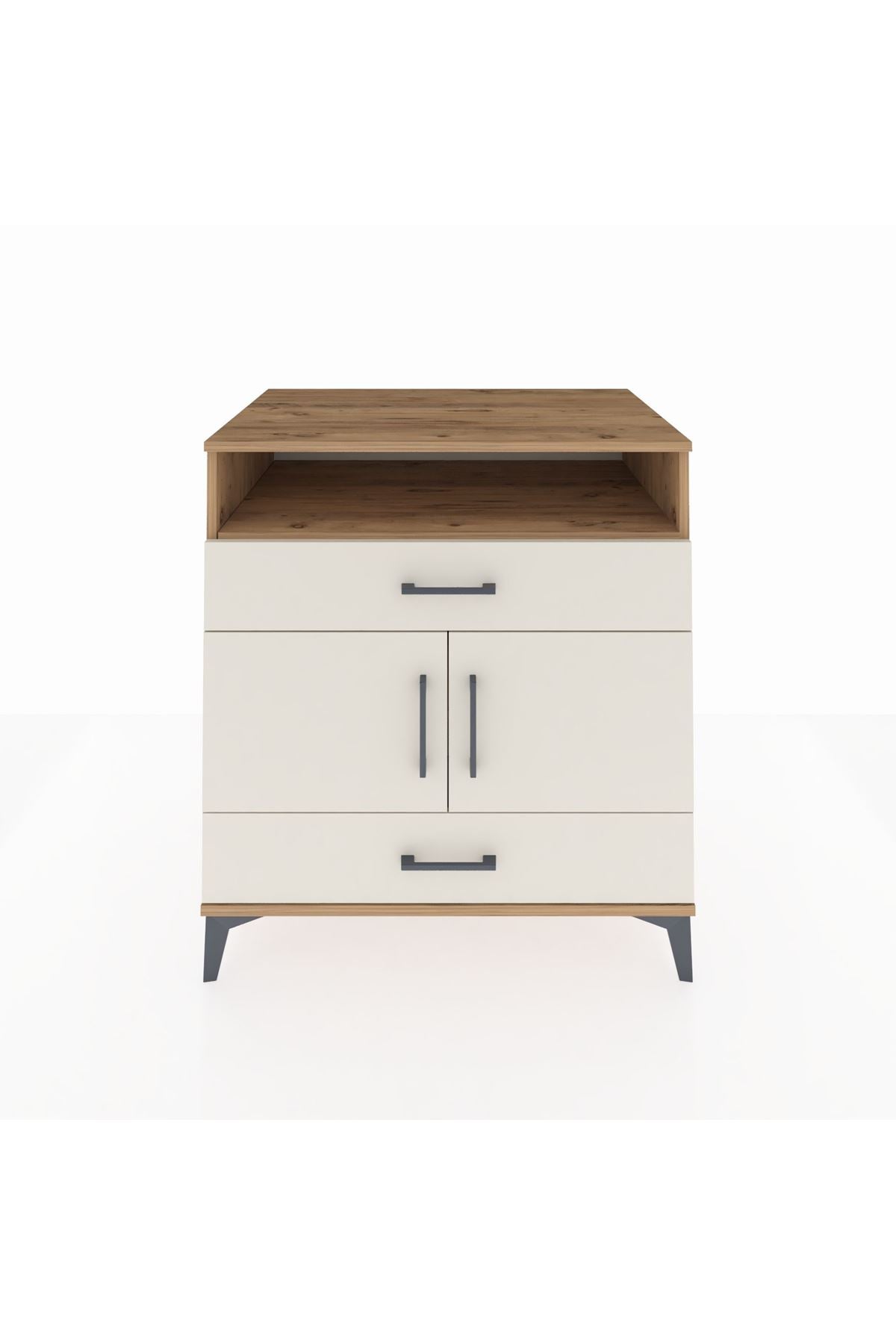 Kronos Şifonyer 2 Raflı 2 Çekmeceli 2 Kapaklı 88x59x96 - S70M048V7C