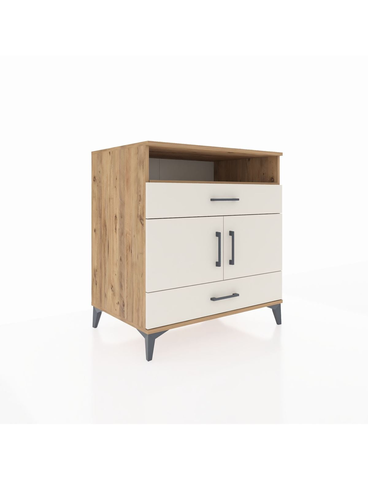 Kronos Şifonyer 2 Raflı 2 Çekmeceli 2 Kapaklı 88x59x96 - S70M048V7C