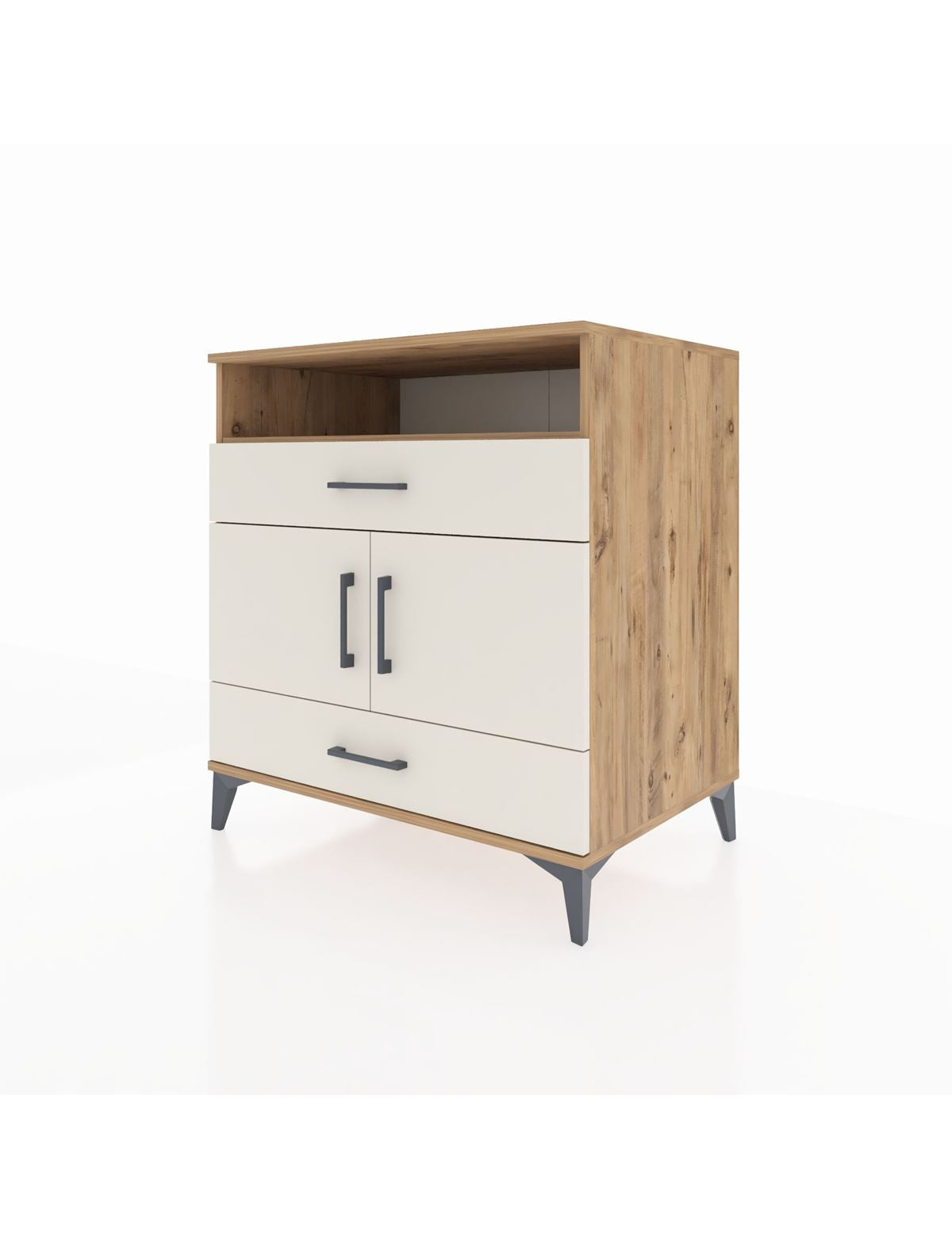 Kronos Şifonyer 2 Raflı 2 Çekmeceli 2 Kapaklı 88x59x96 - S70M048V7C