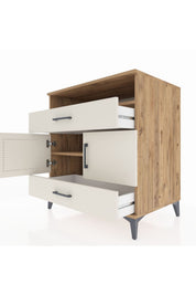 Kronos Şifonyer 2 Raflı 2 Çekmeceli 2 Kapaklı 88x59x96 - S70M048V7C