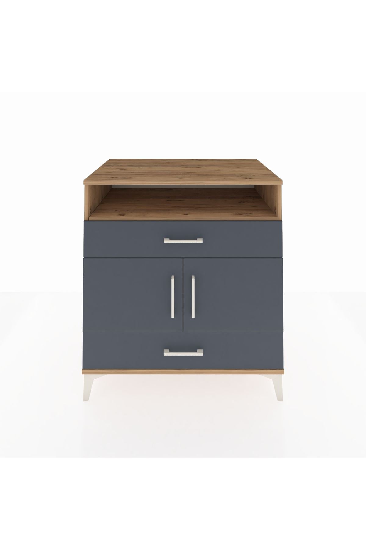 Kronos Şifonyer 2 Raflı 2 Çekmeceli 2 Kapaklı 88x59x96 - S70M048V8C