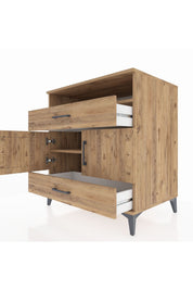Kronos Şifonyer 2 Raflı 2 Çekmeceli 2 Kapaklı 88x59x96 - S70M048V9C