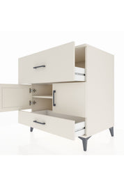 Kronos Şifonyer Tek Raflı 2 Çekmeceli 2 Kapaklı 88x59x96 - S70M049V1C