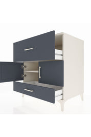 Kronos Şifonyer Tek Raflı 2 Çekmeceli 2 Kapaklı 88x59x96 - S70M049V2C