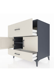 Kronos Şifonyer Tek Raflı 2 Çekmeceli 2 Kapaklı 88x59x96 - S70M049V4C