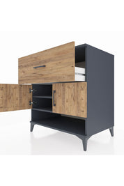 Kronos Şifonyer 2 Raflı Tek Çekmeceli 2 Kapaklı 88x59x96 - S70M050V6C