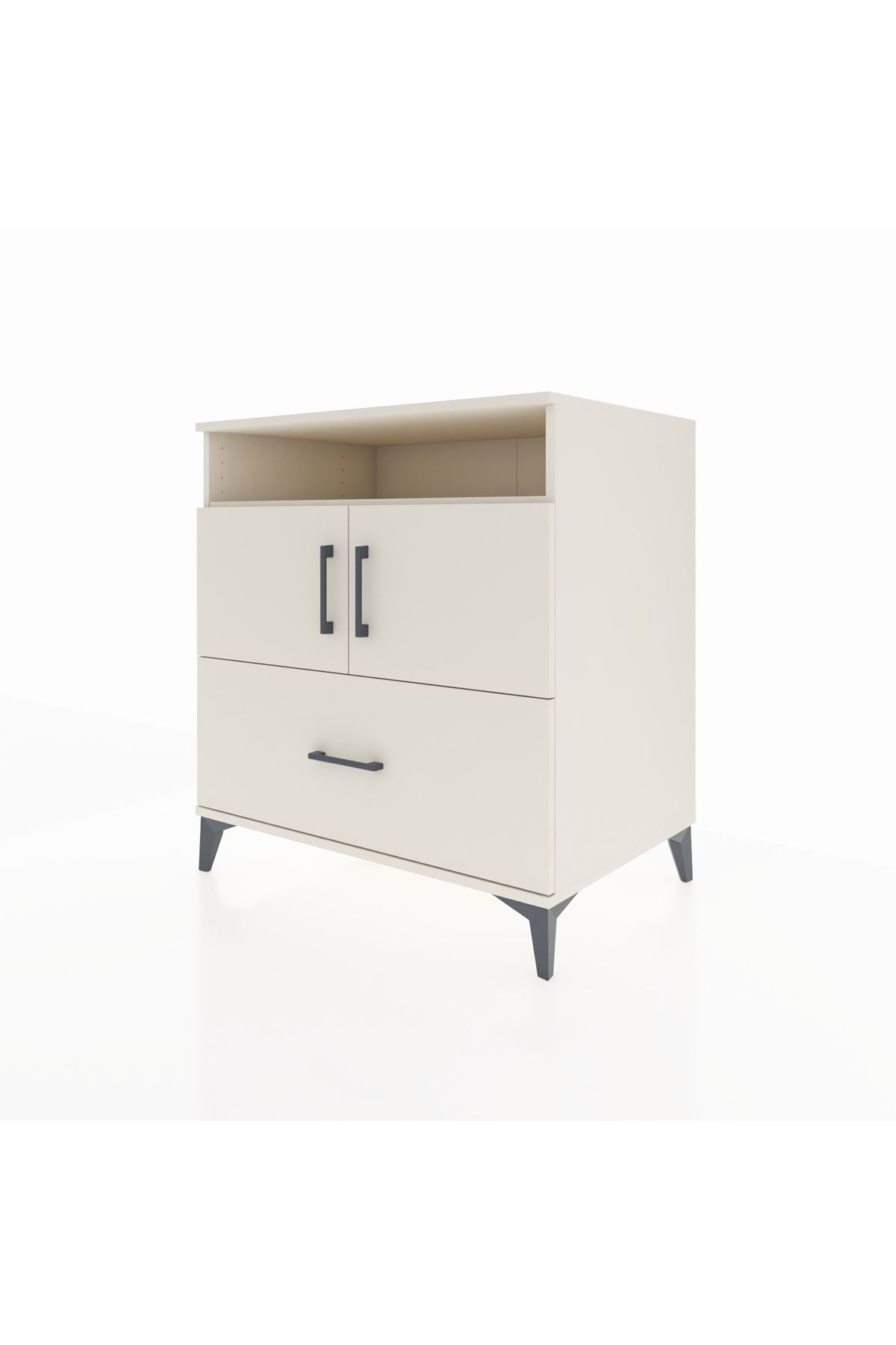 Kronos Şifonyer 3 Raflı Tek Çekmeceli 2 Kapaklı 88x59x96 - S70M051V1C