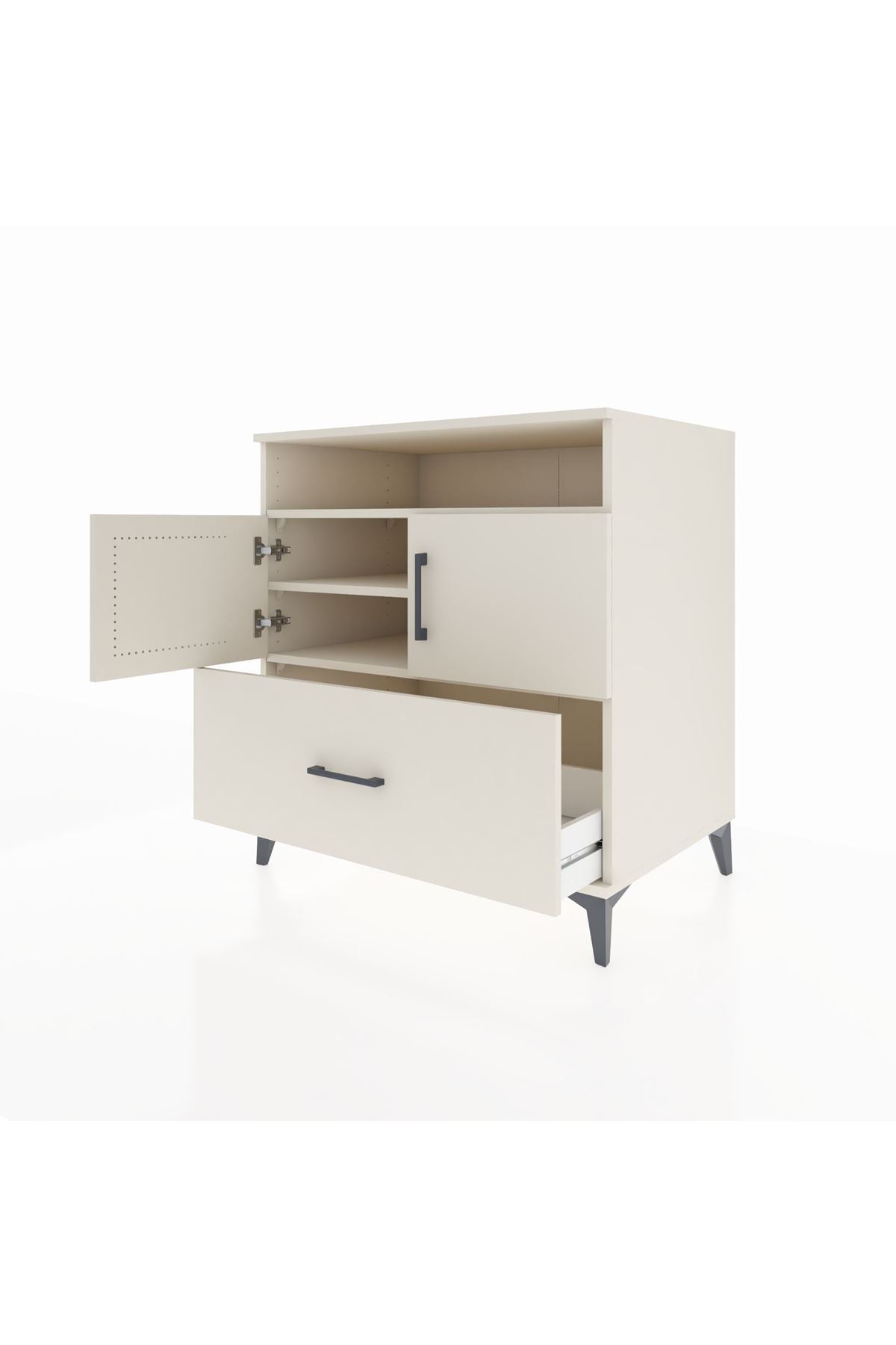Kronos Şifonyer 3 Raflı Tek Çekmeceli 2 Kapaklı 88x59x96 - S70M051V1C