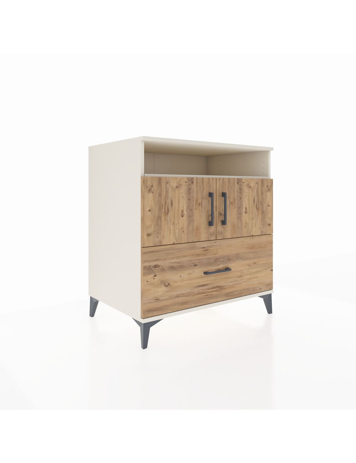 Kronos Şifonyer 3 Raflı Tek Çekmeceli 2 Kapaklı 88x59x96 - S70M051V3C