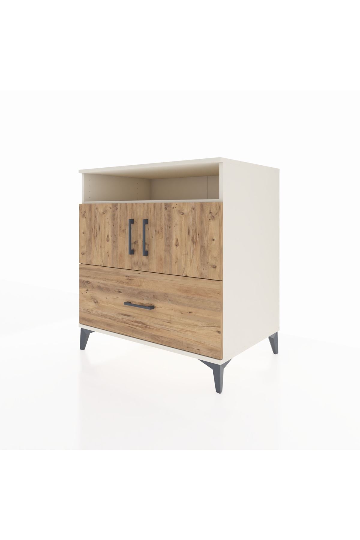 Kronos Şifonyer 3 Raflı Tek Çekmeceli 2 Kapaklı 88x59x96 - S70M051V3C