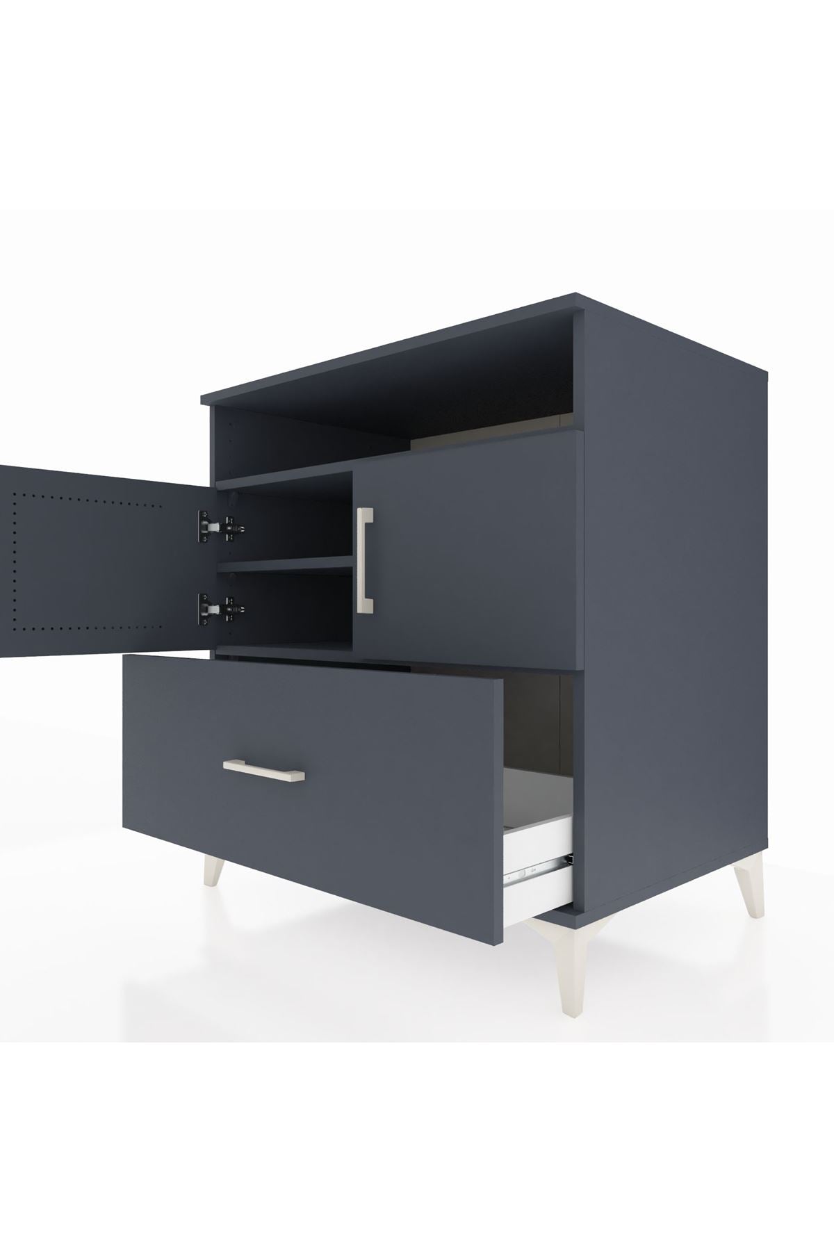 Kronos Şifonyer 3 Raflı Tek Çekmeceli 2 Kapaklı 88x59x96 - S70M051V5C