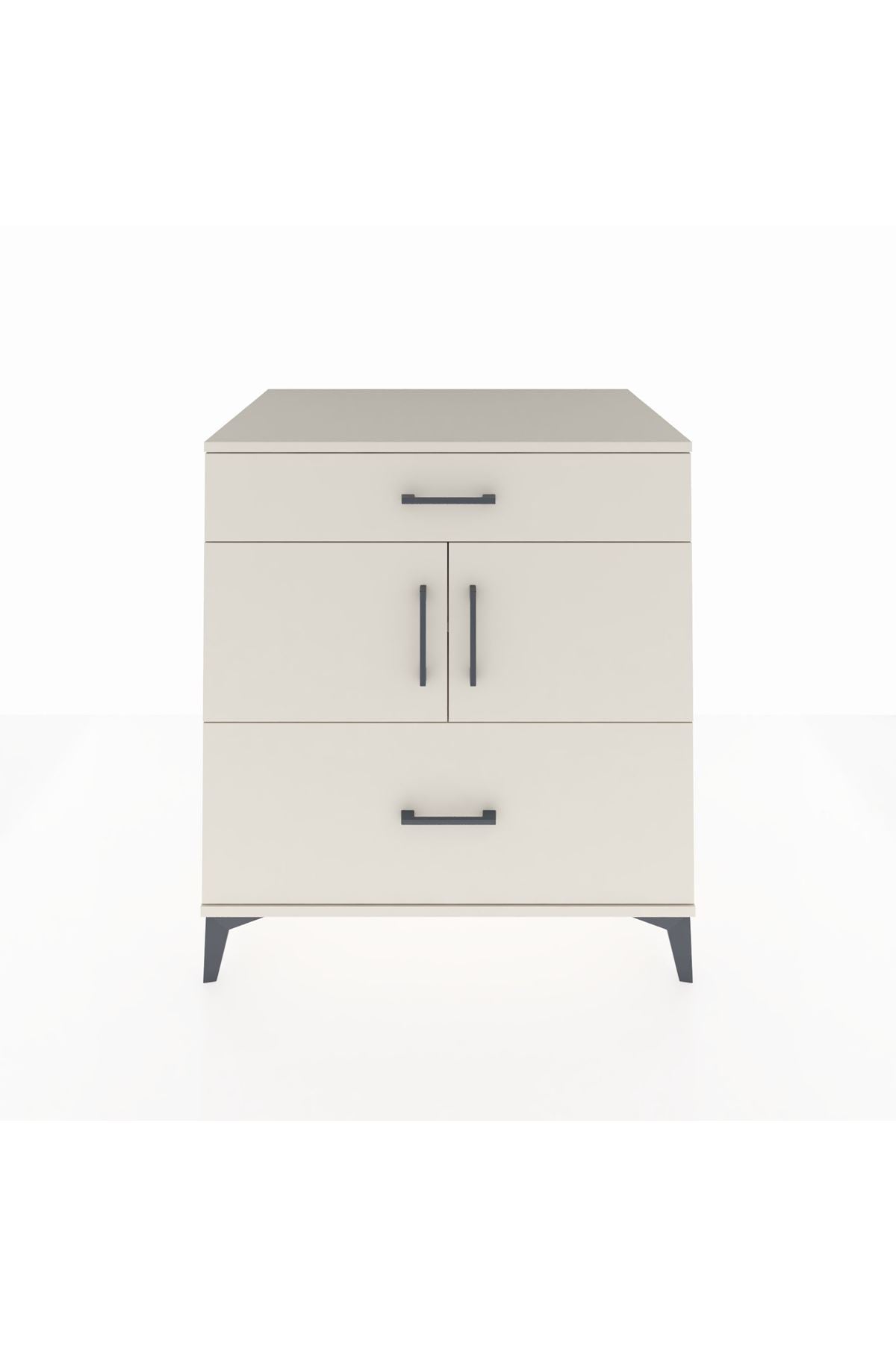 Kronos Şifonyer 2 Raflı 2 Çekmeceli 2 Kapaklı 88x59x96 - S70M052V1C