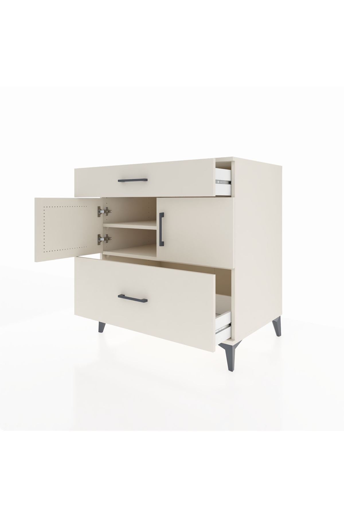 Kronos Şifonyer 2 Raflı 2 Çekmeceli 2 Kapaklı 88x59x96 - S70M052V1C