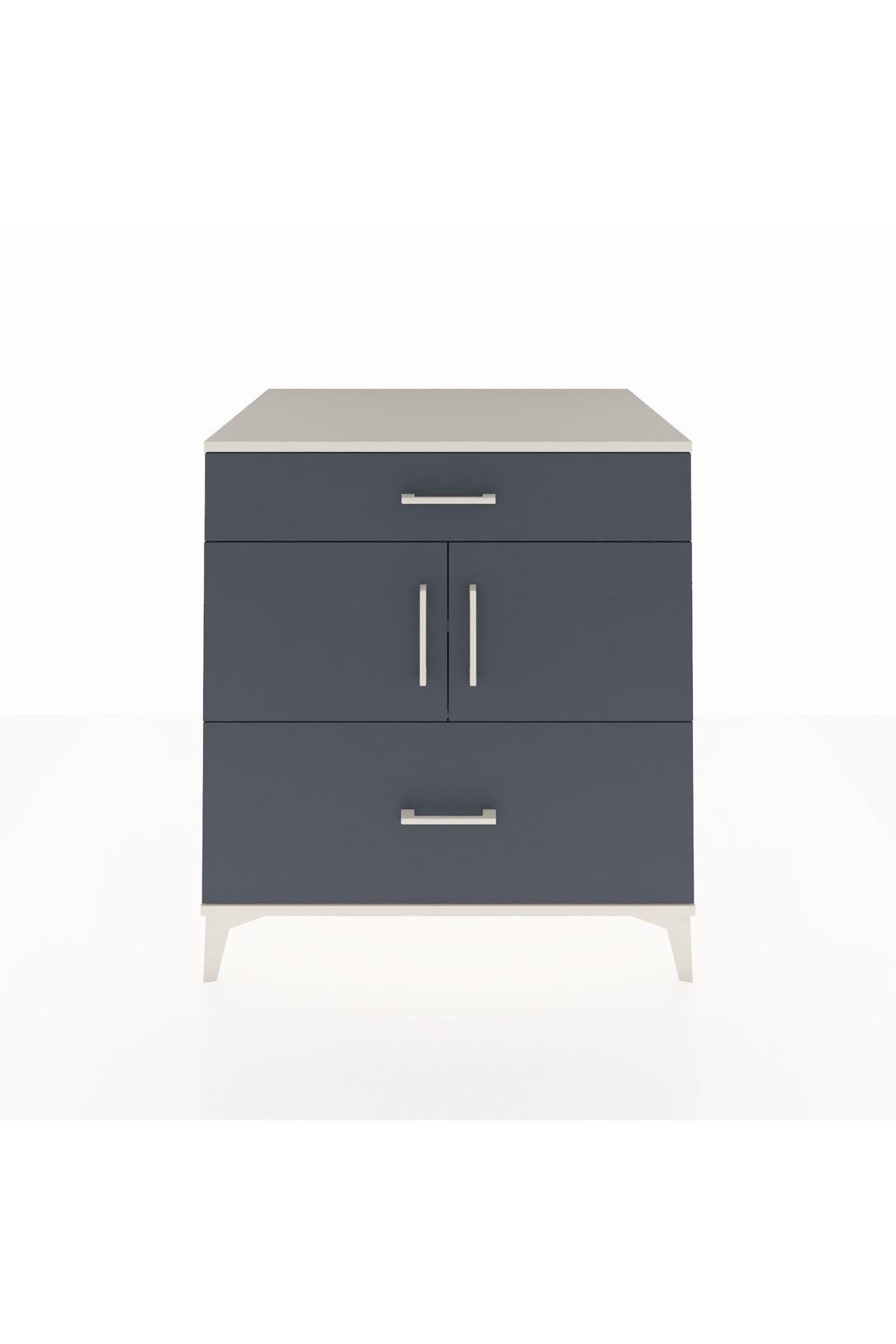 Kronos Şifonyer 2 Raflı 2 Çekmeceli 2 Kapaklı 88x59x96 - S70M052V2C