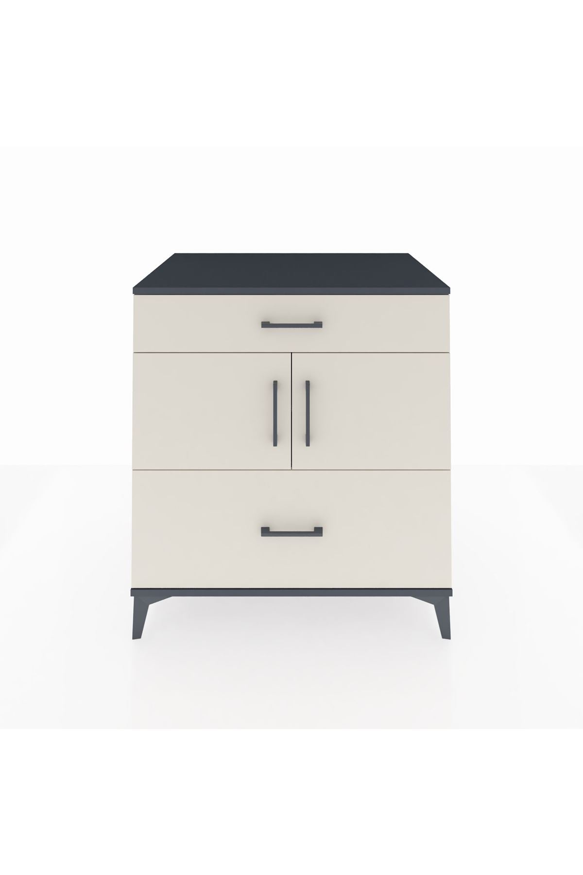 Kronos Şifonyer 2 Raflı 2 Çekmeceli 2 Kapaklı 88x59x96 - S70M052V4C