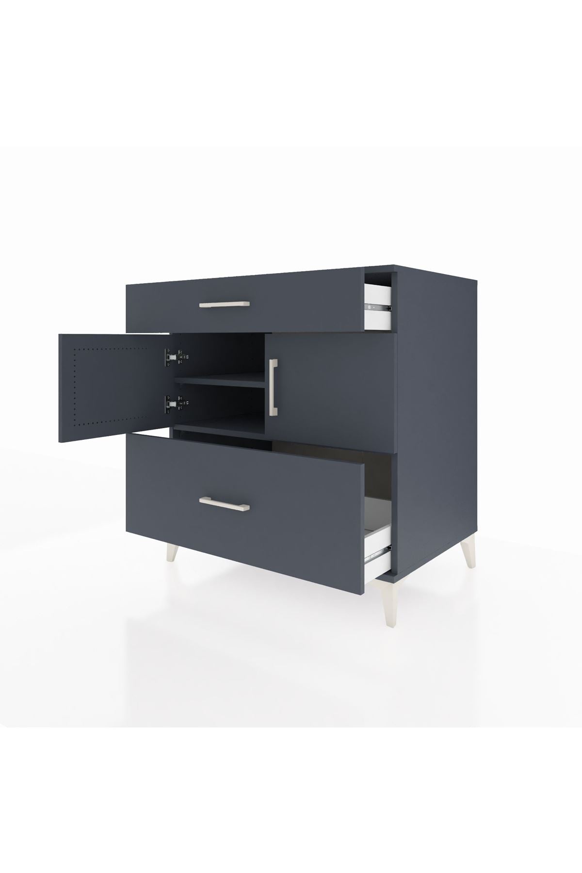 Kronos Şifonyer 2 Raflı 2 Çekmeceli 2 Kapaklı 88x59x96 - S70M052V5C