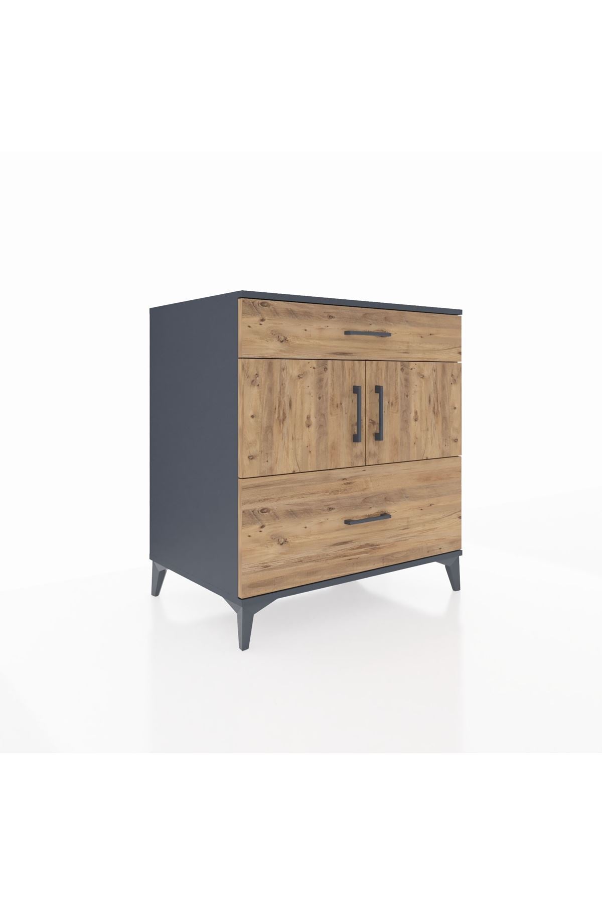 Kronos Şifonyer 2 Raflı 2 Çekmeceli 2 Kapaklı 88x59x96 - S70M052V6C