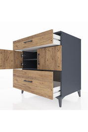 Kronos Şifonyer 2 Raflı 2 Çekmeceli 2 Kapaklı 88x59x96 - S70M052V6C