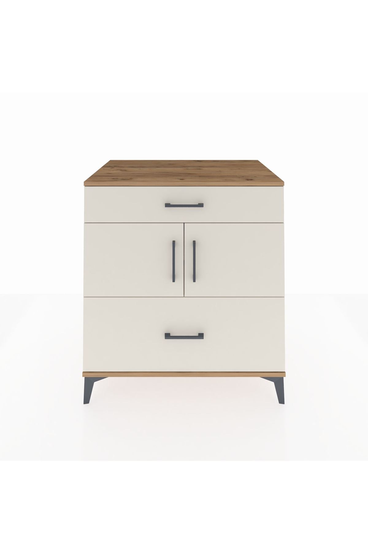 Kronos Şifonyer 2 Raflı 2 Çekmeceli 2 Kapaklı 88x59x96 - S70M052V7C