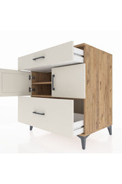 Kronos Şifonyer 2 Raflı 2 Çekmeceli 2 Kapaklı 88x59x96 - S70M052V7C