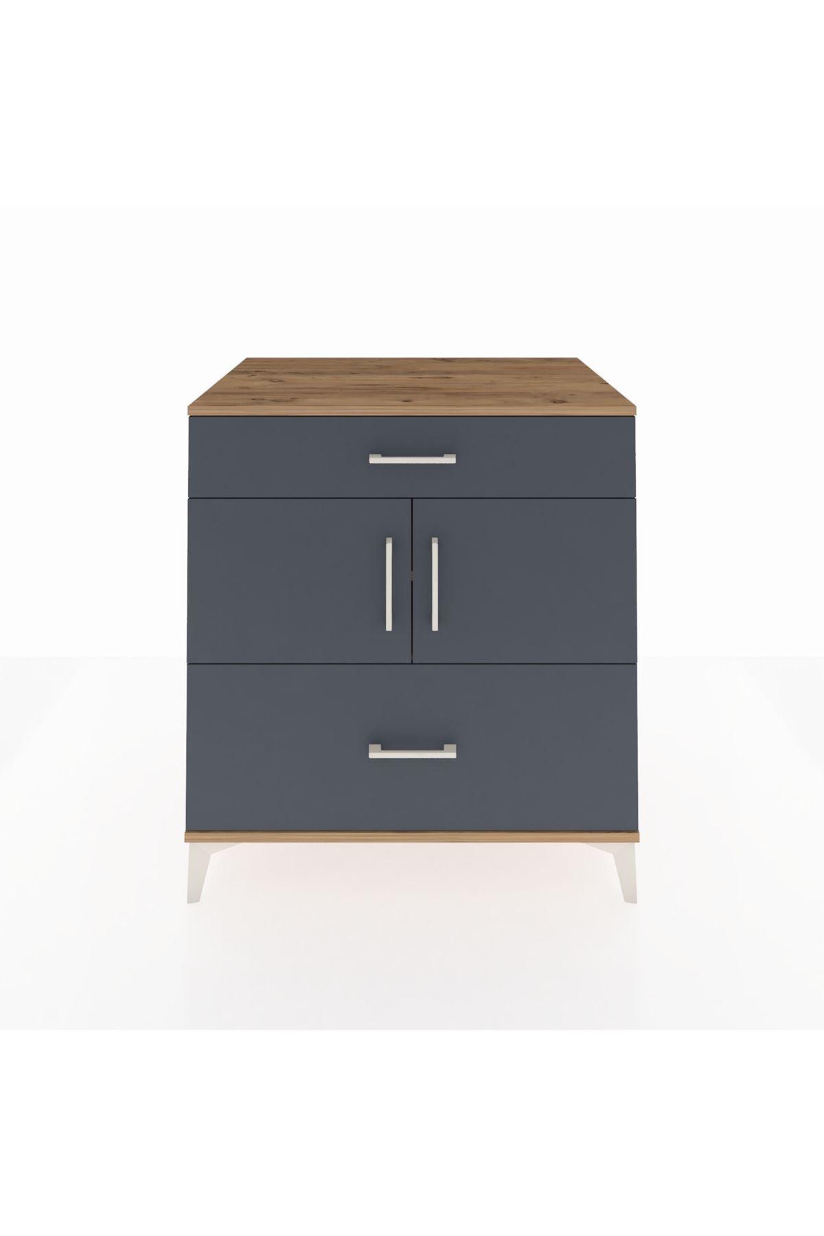 Kronos Şifonyer 2 Raflı 2 Çekmeceli 2 Kapaklı 88x59x96 - S70M052V8C