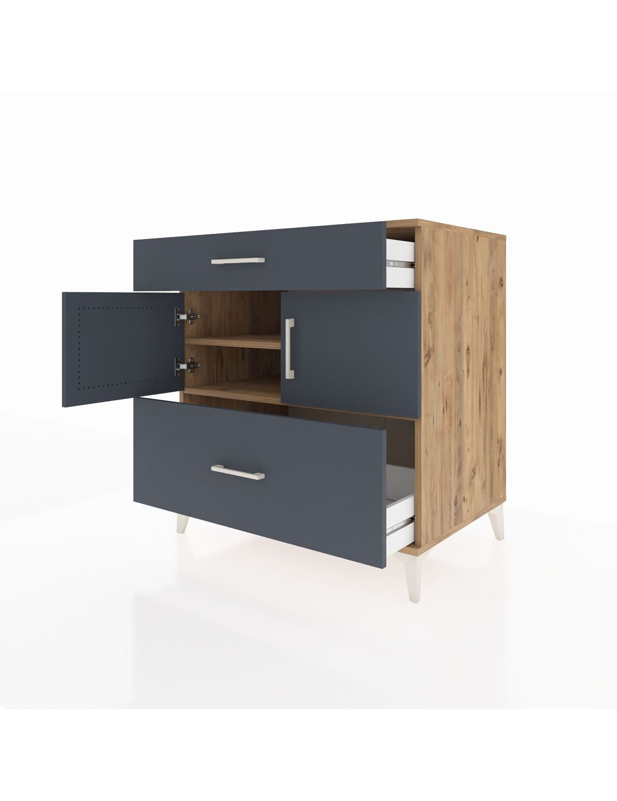 Kronos Şifonyer 2 Raflı 2 Çekmeceli 2 Kapaklı 88x59x96 - S70M052V8C