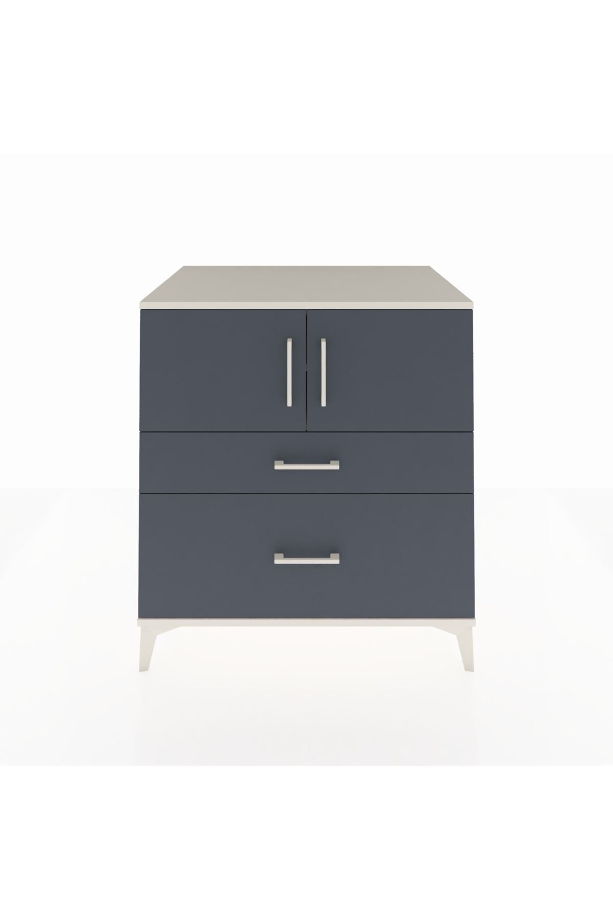 Kronos Şifonyer 2 Raflı 2 Çekmeceli 2 Kapaklı 88x59x96 - S70M053V2C