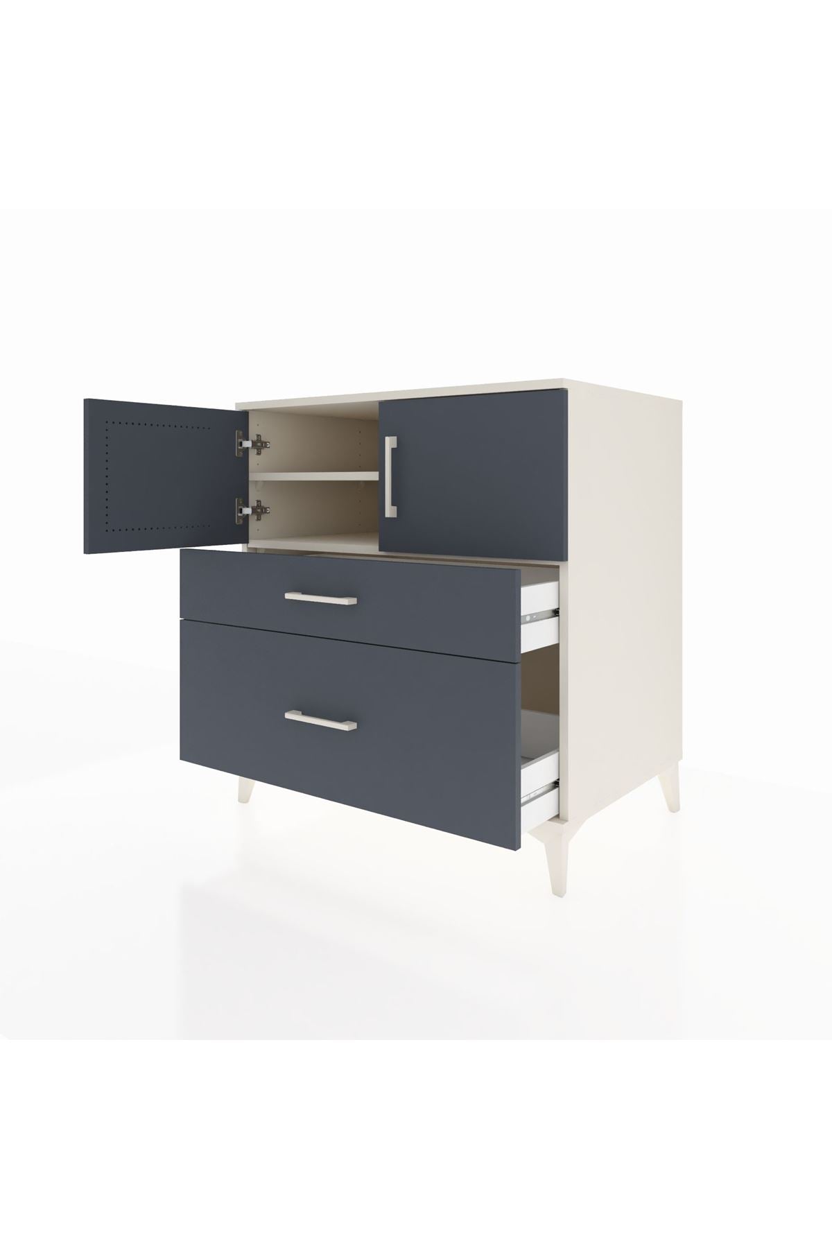 Kronos Şifonyer 2 Raflı 2 Çekmeceli 2 Kapaklı 88x59x96 - S70M053V2C