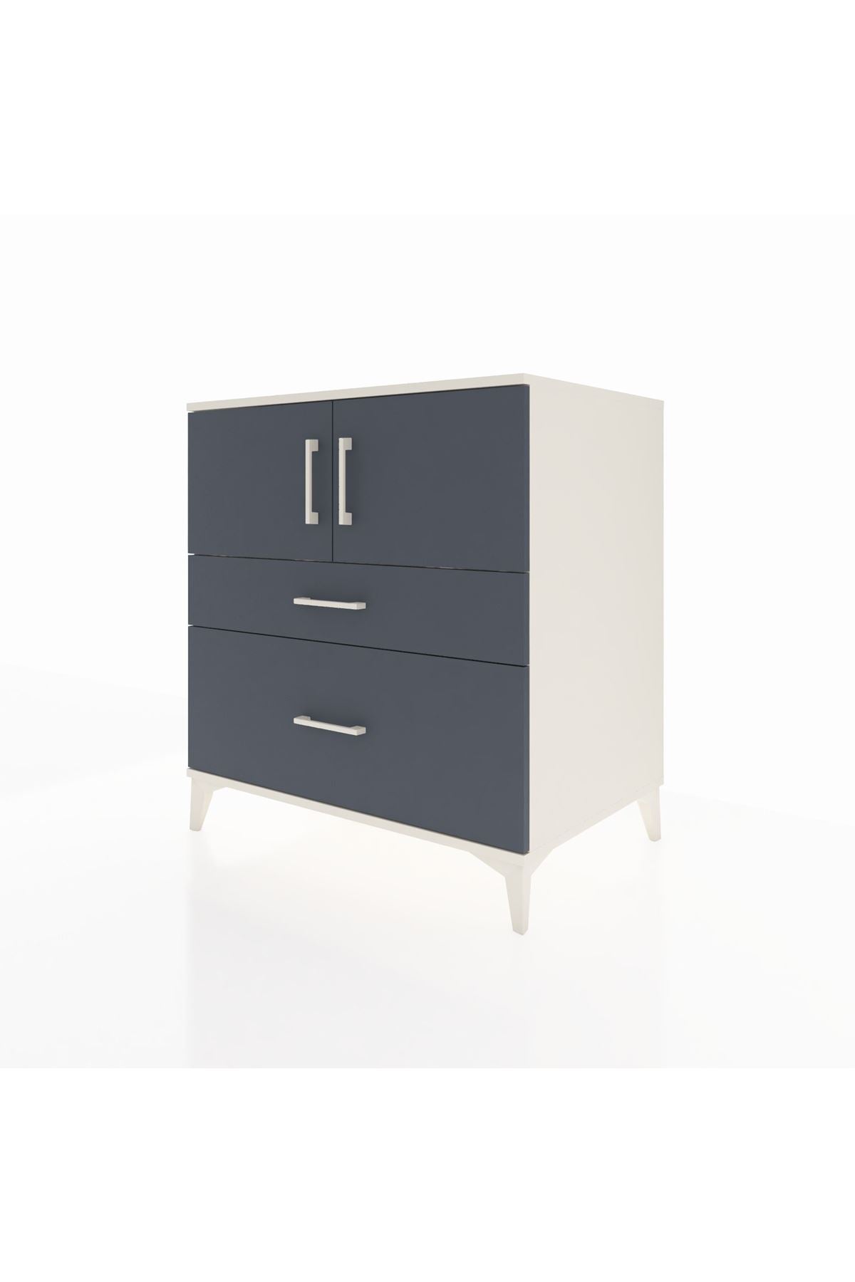 Kronos Şifonyer 2 Raflı 2 Çekmeceli 2 Kapaklı 88x59x96 - S70M053V2C