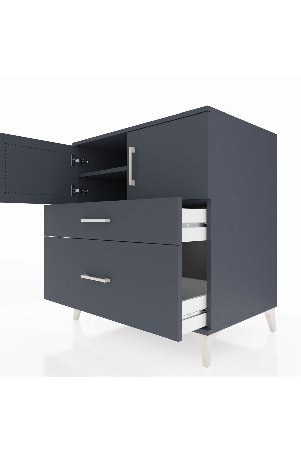 Kronos Şifonyer 2 Raflı 2 Çekmeceli 2 Kapaklı 88x59x96 - S70M053V5C