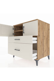 Kronos Şifonyer 2 Raflı 2 Çekmeceli 2 Kapaklı 88x59x96 - S70M053V7C